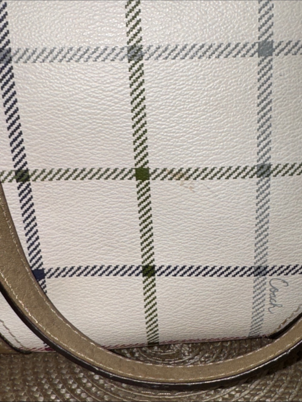 Coach Tatersal Tote with Gold Trim and Multicolor Stripes - Picture 3 of 9